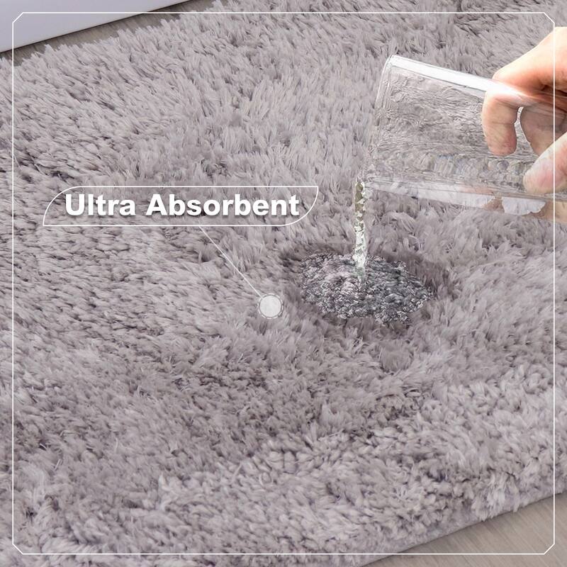 Element Plush Bathroom Rugs Quick-Dry Bathroom Mat, Washable & Absorbent Bath Rugs