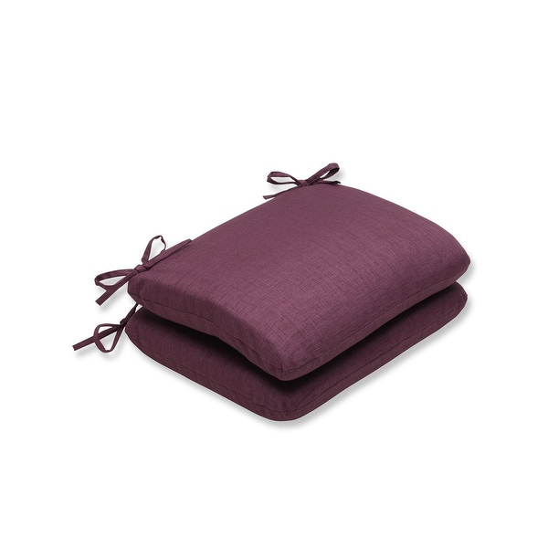 Set of 2 Blackcurrant Rounded Corner Outdoor Patio Seat Cushion