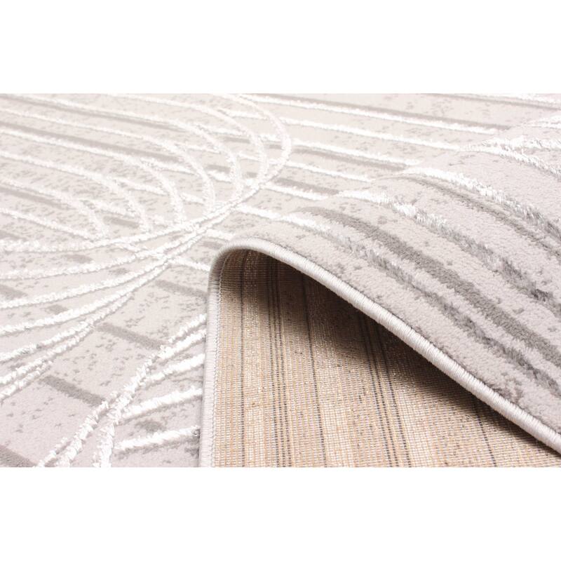 ECARPETGALLERY Machine Made Blythe Grey Area Rug