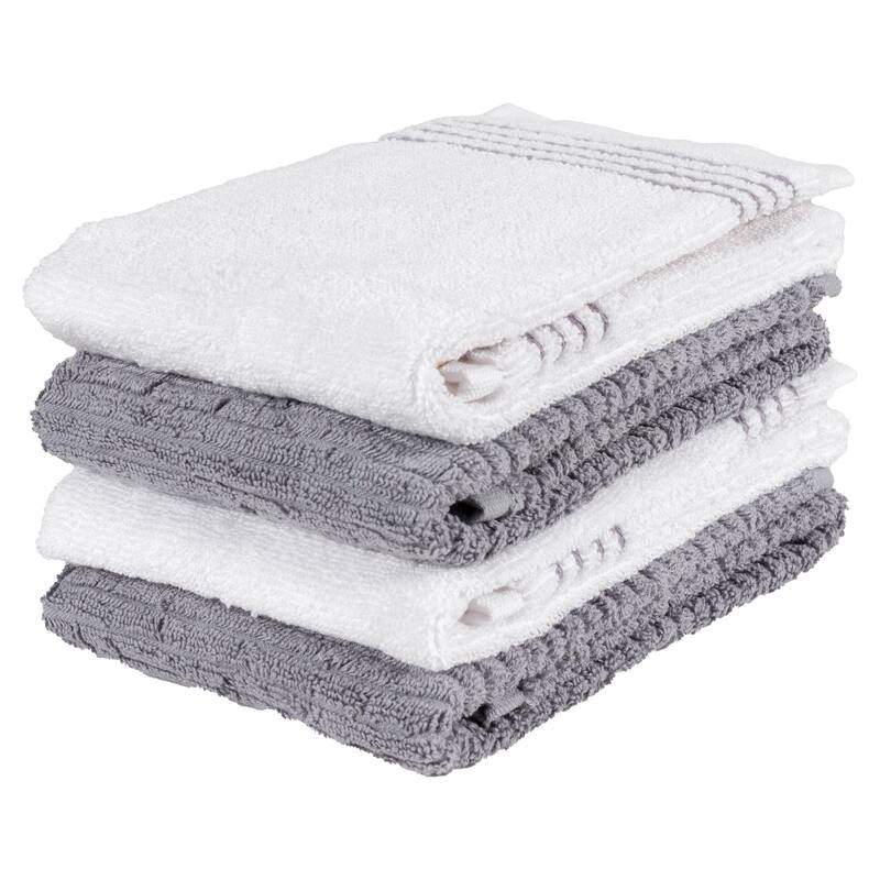 Davenport Terry Kitchen Towels, Set of 4 - Grey
