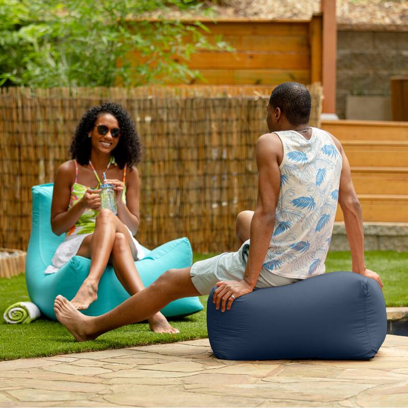 Leon Outdoor Patio Bean Bag Ottoman