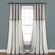 preview thumbnail 1 of 26, Lush Decor Linen Button New Window Curtain Single Panel - 108" x 40" Gray