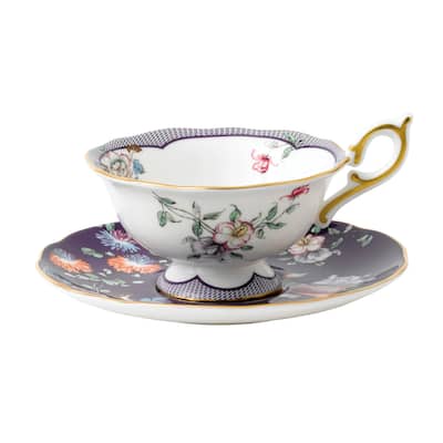 Wedgwood Wonderlust Midnight Crane Teacup and Saucer Set