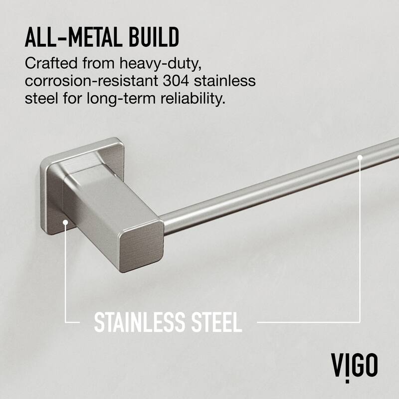 VIGO Meridian 3-Piece Bathroom Hardware Accessory Set with 24 in. Towel Bar, Toilet Paper Holder, Hand Towel Holder