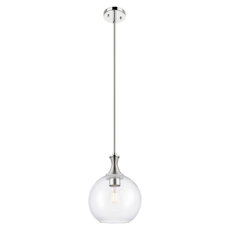 Innovations Lighting Downtown Urban - Astor - 1 Light 10" Metal Detailed Stem Hung Mini Pendant - Clear Shade/Polished Nickel