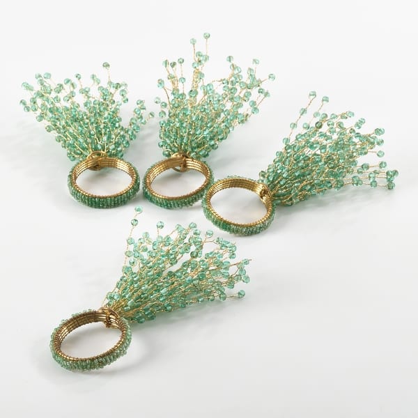 slide 2 of 31, Beaded Spray Design Napkin Ring (Set of 4)