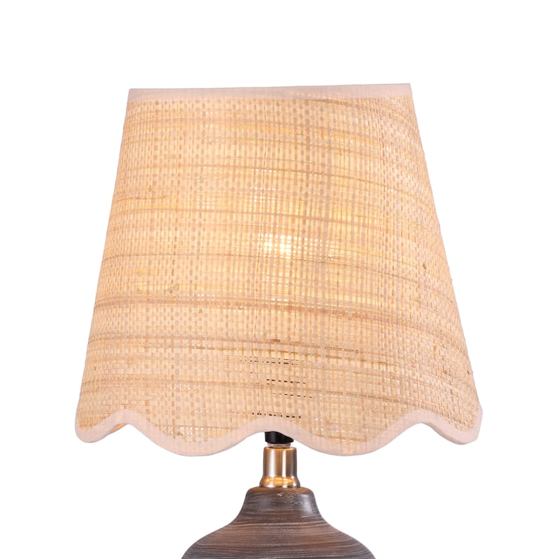 18.9" Ceramic LED Table Lamp, Living Room Lamps For End Tables