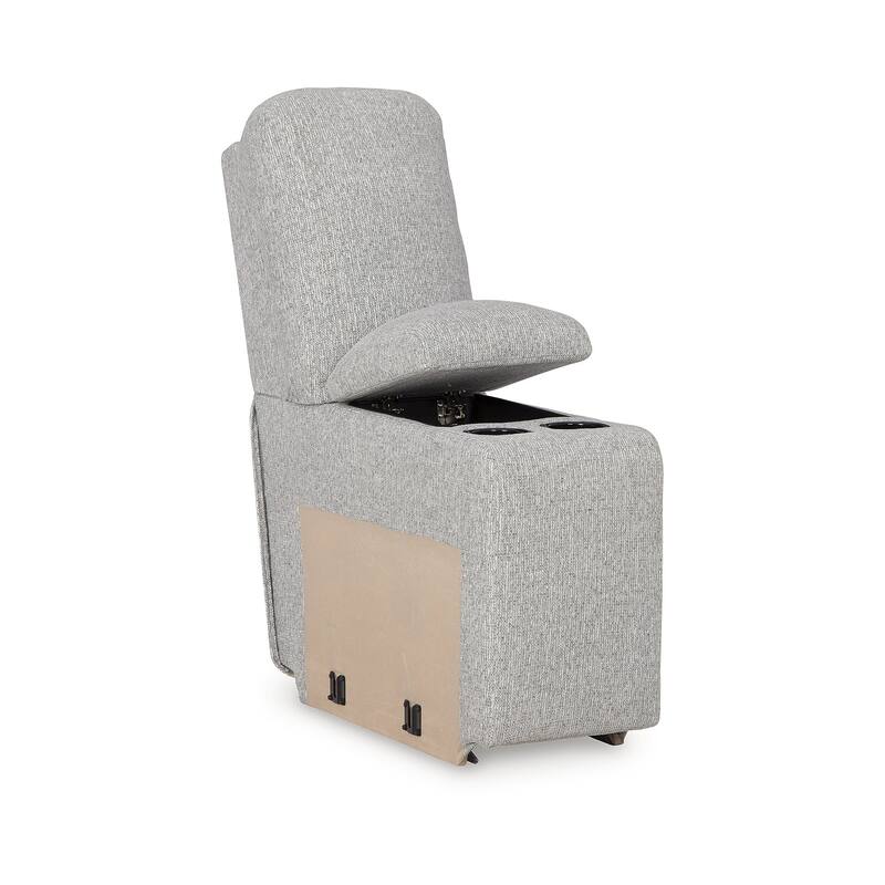 Signature Design by Ashley Acklen Place Light Gray 3-Piece Power Reclining Sectional Sofa with Chaise - 94" W x 70" D x 40" H