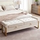 preview thumbnail 8 of 10, 66" Storage Bench for Bedroom End of Bed with Double Lids and Gold Legs