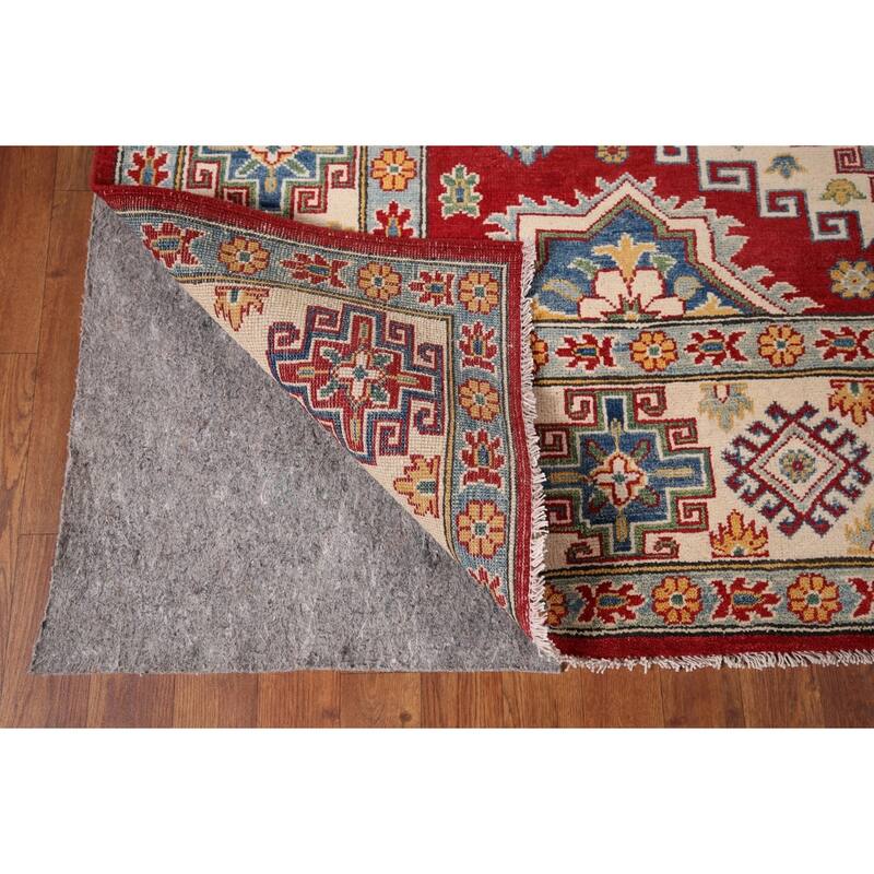 Red Kazak Area Rug Bedroom Hand-Knotted Wool Carpet - 6'7" x 9'9"
