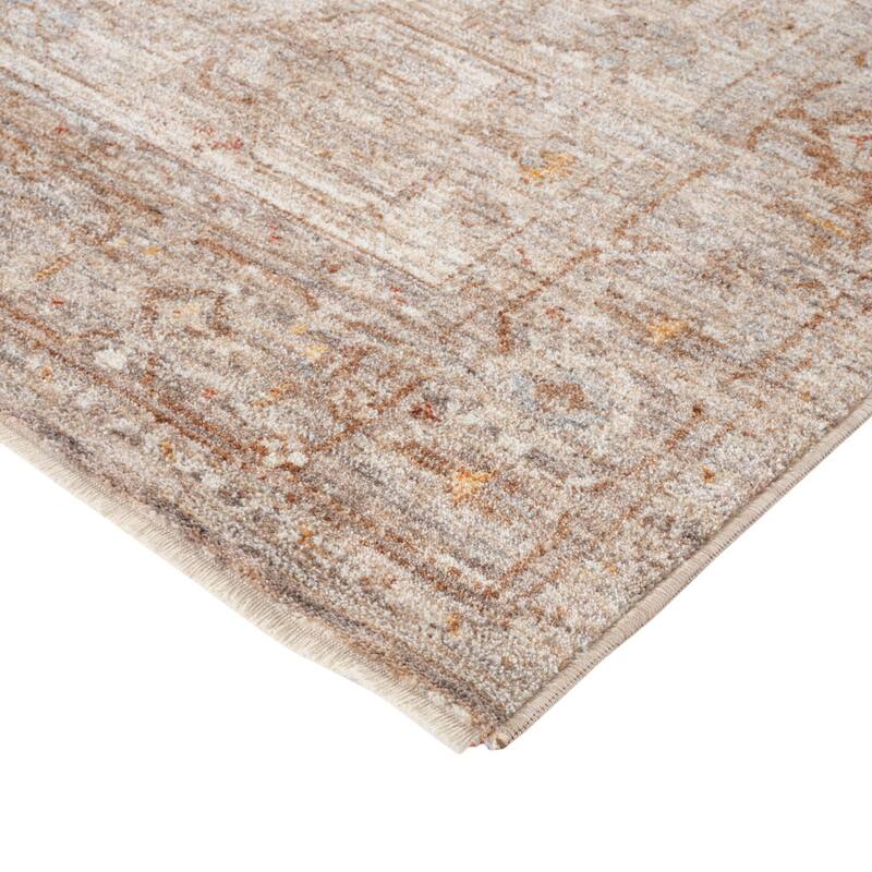 HomeRoots Floral Medallion Traditional Rectangle Area Rug