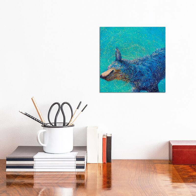 iCanvas "Shaking Blue Heeler" by Iris Scott Canvas Print - 12x12x0.75