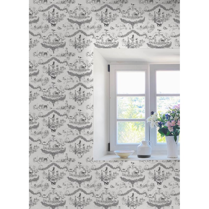 Rachel Antonoff Black Worst in Show Peel Stick Wallpaper