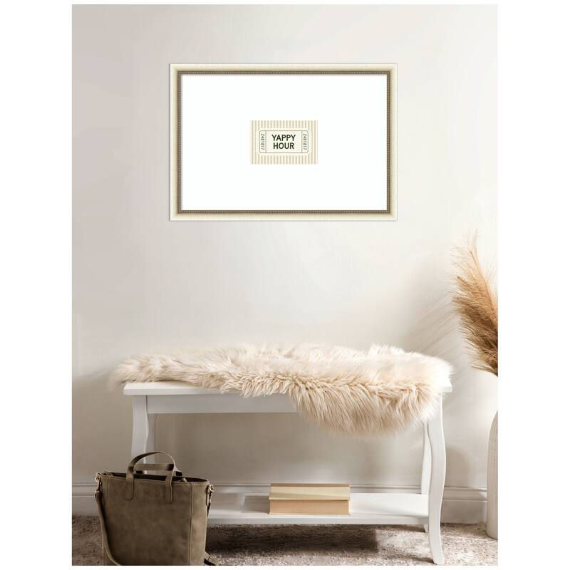 Kate and Laurel Yappy Hour Ticket Sage Green Wall by Lucky Guava Framed Wall Art Print