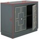 preview thumbnail 9 of 9, SAFAVIEH Azuli 2-Door Steel Teal Storage Chest