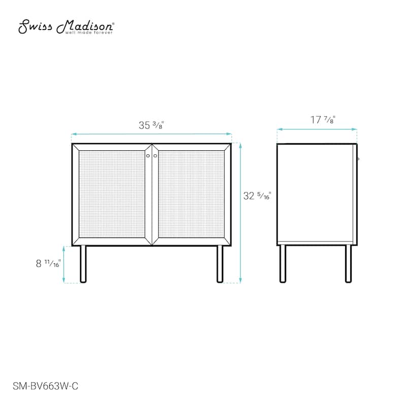 Classe 36" Bathroom Vanity In White Oak- Cabinet