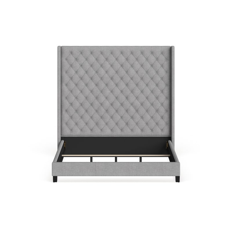 Naples Wingback Button Tufted High Headboard Bed by iNSPIRE Q Artisan