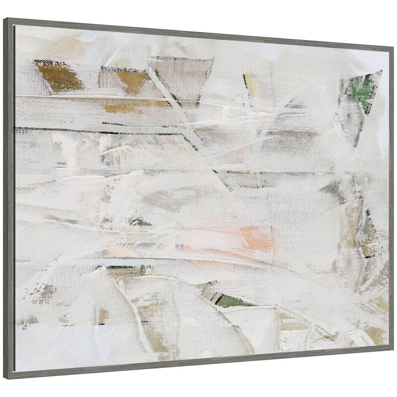 Kate and Laurel NC ZG Builder by Nikki Chu Framed Canvas Wall Art Print - 42 x 32 - Grey