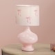preview thumbnail 4 of 3, Lambs & Ivy Coquette Floral Aesthetic Pink Bows Lamp with Shade