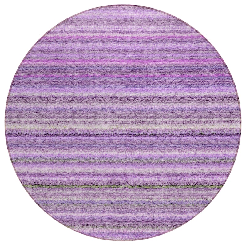 Machine Washable Indoor/ Outdoor Chantille Stripes Rug