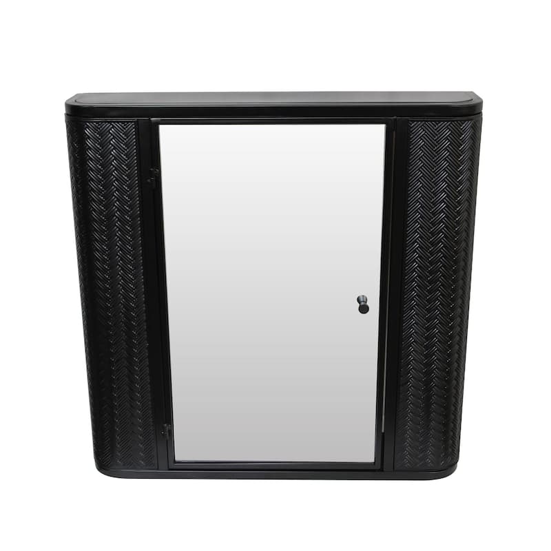 Steel Frame Mirror Cabinet - Waterproof, Space-Saving Storage