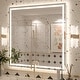 preview thumbnail 59 of 161, Large LED Bathroom mirror Tempered Glass Dimmable Anti-Fog Vanity Mirror 36x36