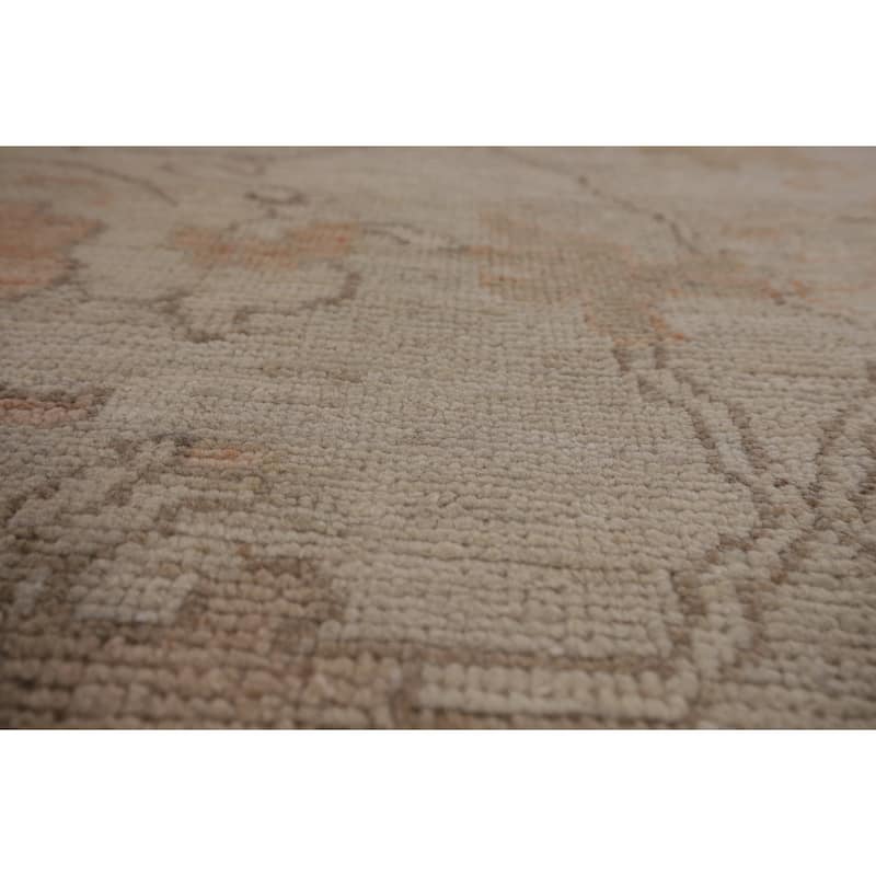 Floral Oriental Oushak Turkish Area Rug Hand-Knotted Wool Carpet - 7'9"x 10'3"