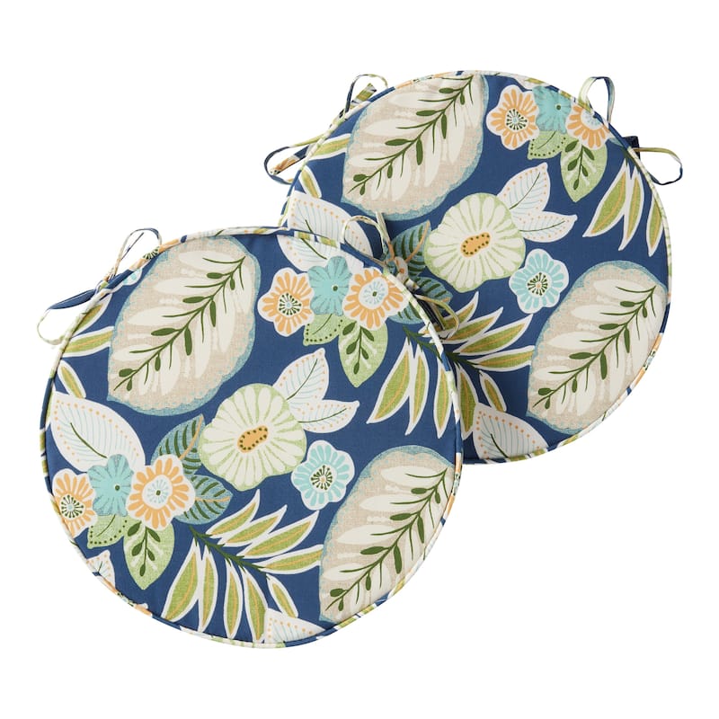 Greendale Home Fashions 18" Round Outdoor Chair Pad (Set of 2)