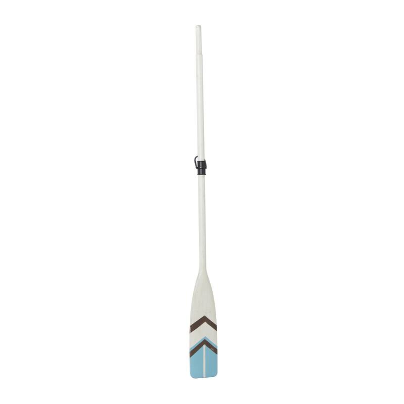 Wood Paddle Novelty Canoe Oar Home Wall Decor with Arrow and Stripe Patterns - Brown or White - Roche River Decor