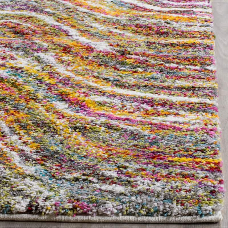 SAFAVIEH Fiesta Shag Wida Abstract Rug