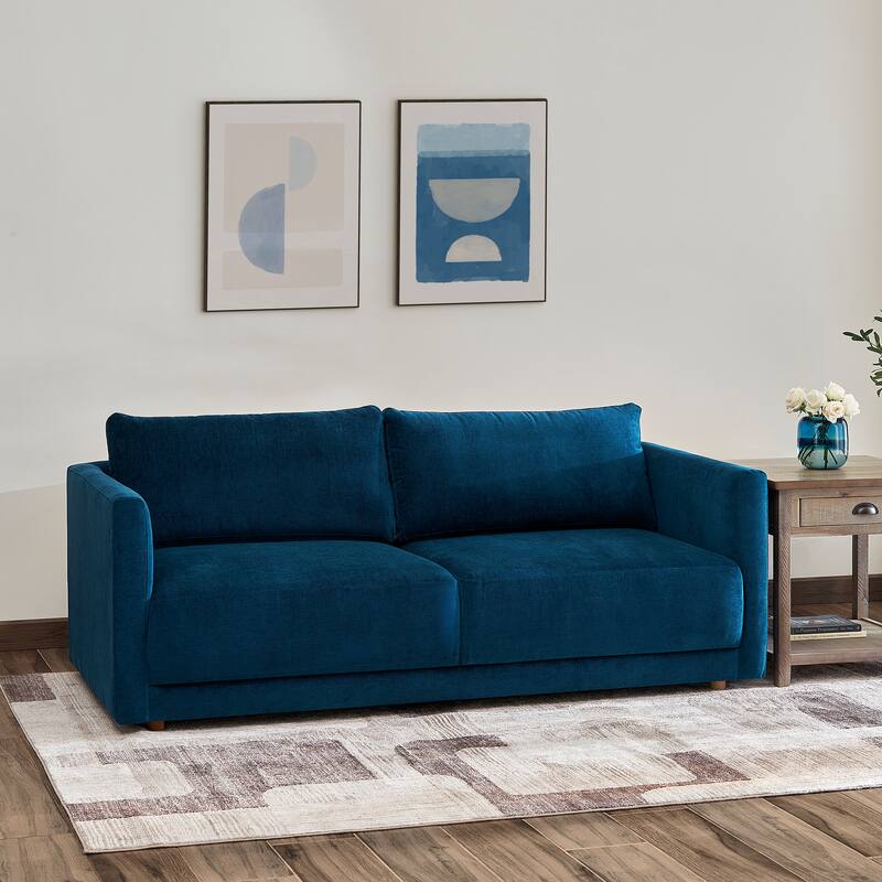 VIFAH SIGNATURE Contemporary design luxury soft 72 inch sofa with throw pillow