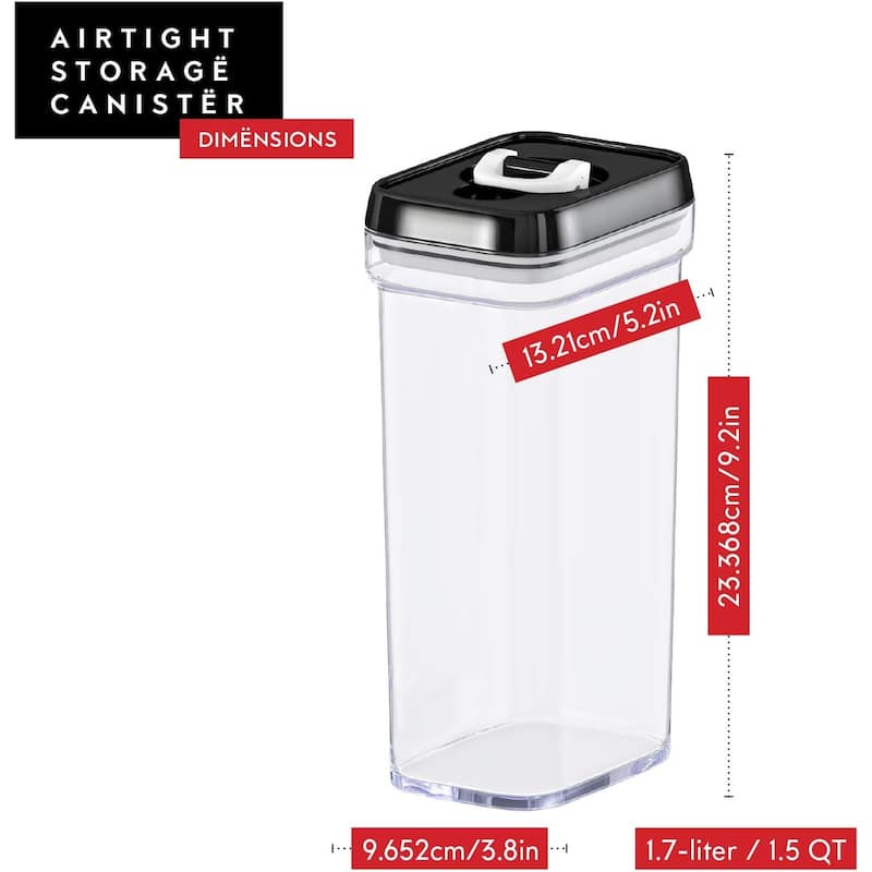 DWËLLZA KITCHEN 1.5 Quarts Airtight Food Storage Containers with Lids Set of 4