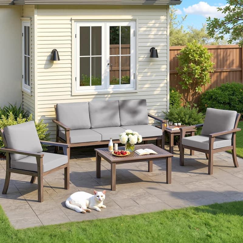 24" x 24" Outdoor Deep Seat Chair Cushion Set