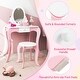 preview thumbnail 10 of 8, Gymax Pretend Kids Vanity Set Makeup Dressing Table 2-in-1 Mirror &
