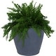 preview thumbnail 2 of 25, Sunnydaze Anjelica Polyresin Outdoor Flowerpot Planter - 24" - Slate