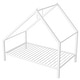 preview thumbnail 14 of 15, Twin Size Metal House Platform Bed with Roof and Chimney
