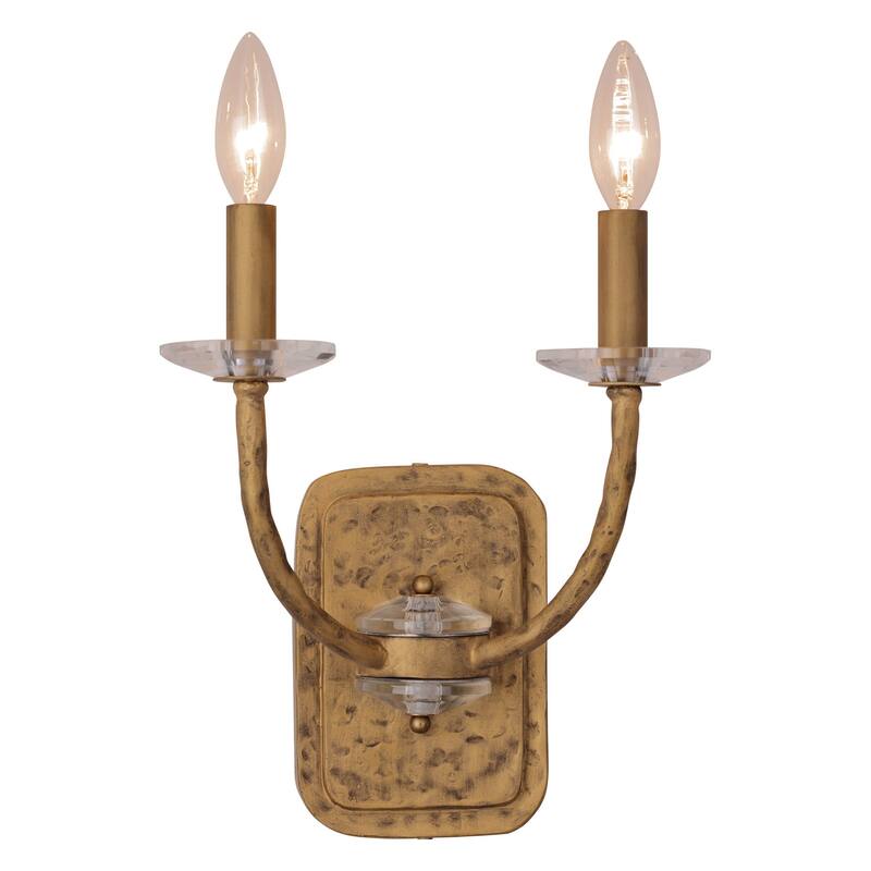 Minka Lavery 5282 Atella 2 Light 12" Tall Wall Sconce - Ashen Gold