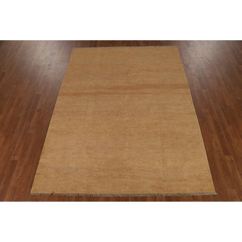 Modern Gabbeh Oriental Area Rug Contemporary Hand-Knotted Wool Carpet - 5'0" x 8'0"