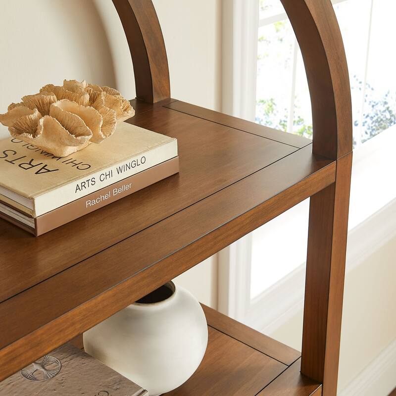 Vexley 60 Inch Wide Arched Bookshelf