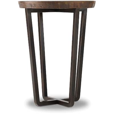 Hooker Furniture 18 Inch Wide Aged Copper Accent Table from the