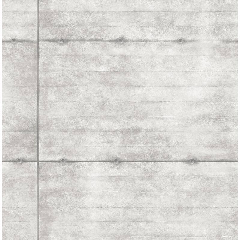 A-Street Prints Reuther Grey Smooth Concrete Wallpaper