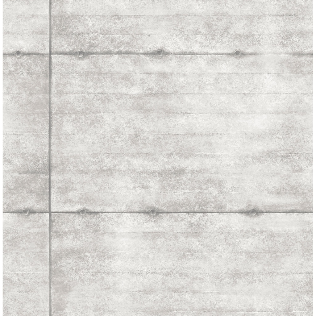 A-Street Prints Reuther Grey Smooth Concrete Wallpaper