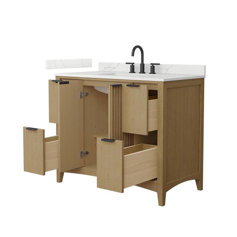 Wyndham Collection WCF9191-42S-QTZ-US3MXX Palmilla 42" Free Standing