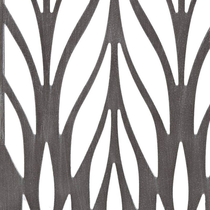 Roomfitters 2-Piece Gray Laser Cut Wood Wall Decor Set, 36x12 Plume Pattern Reclaimed Gray Dimensional Art Panels