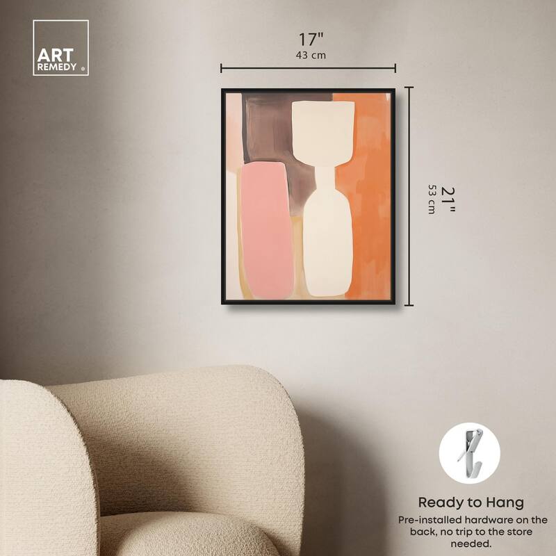 Peach Echoes I Canvas by Art Remedy