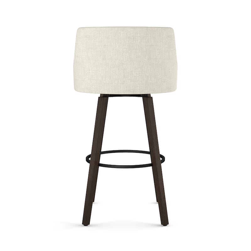 Amisco Ramon Swivel Counter and Bar Stool with Solid Wood Legs