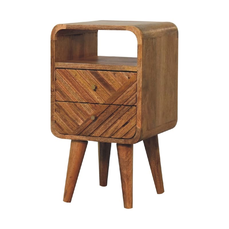 Artisan Furniture Solid Wood Mini Lille Curved Nightstand