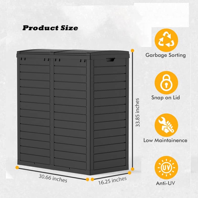 Outdoor Patio Storage Resin Lockable Deck Box