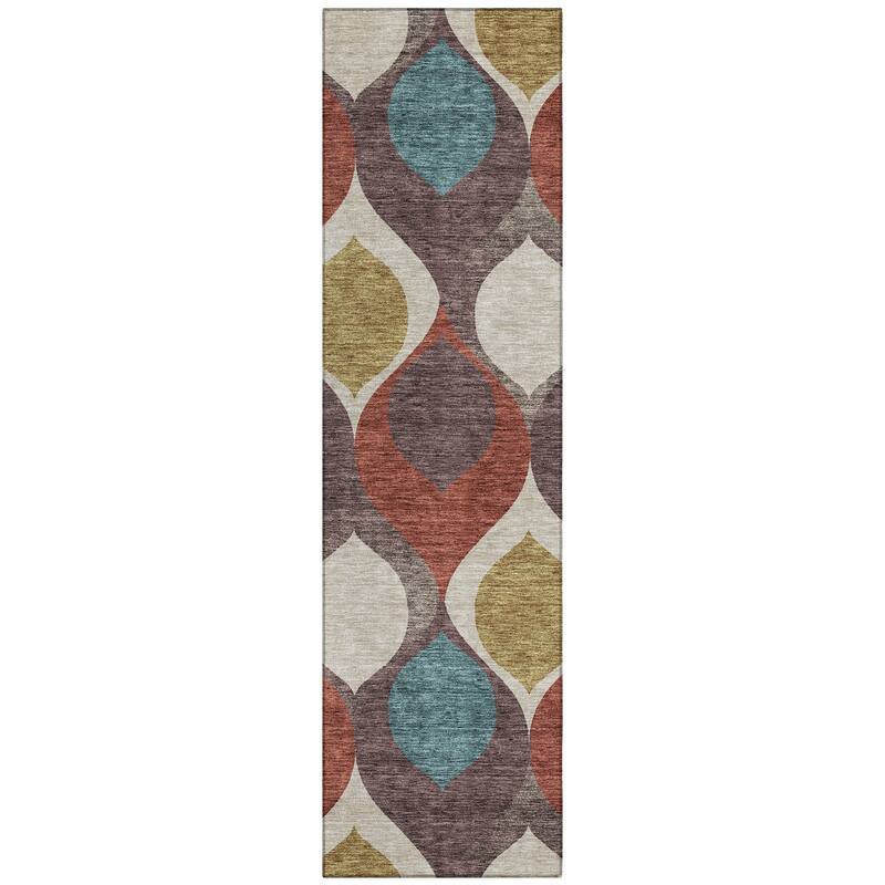 Machine Washable Indoor/ Outdoor Chantille Contemporary Geo Rug