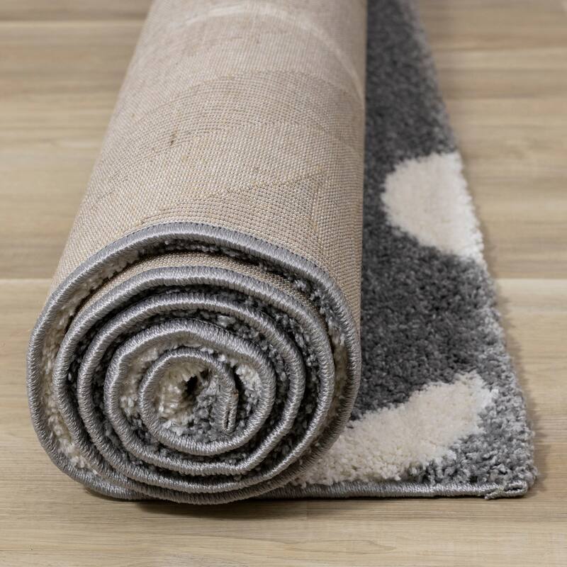 Fairmont Collection - Grey/White Swirl Design Rug